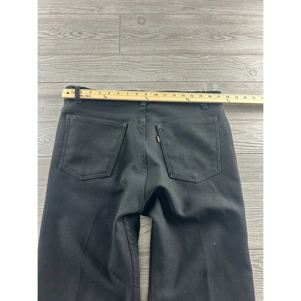 Vintage Levis Black Dress Pants Mens 36x32 Straight Boot Leg Slacks 90s USA
